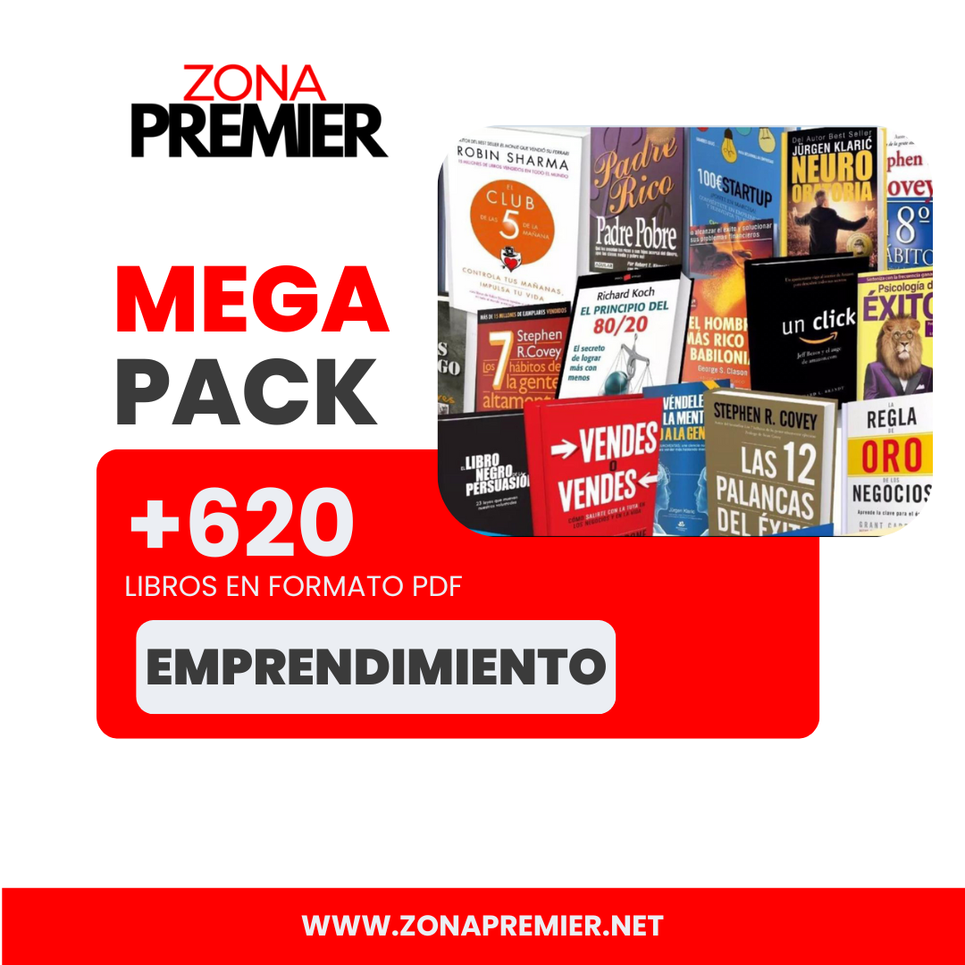 MEGA PACK LIBROS DE EMPRENDIMIENTO, FINANZAS PERSONALES, DESARROLLO PERSONAL